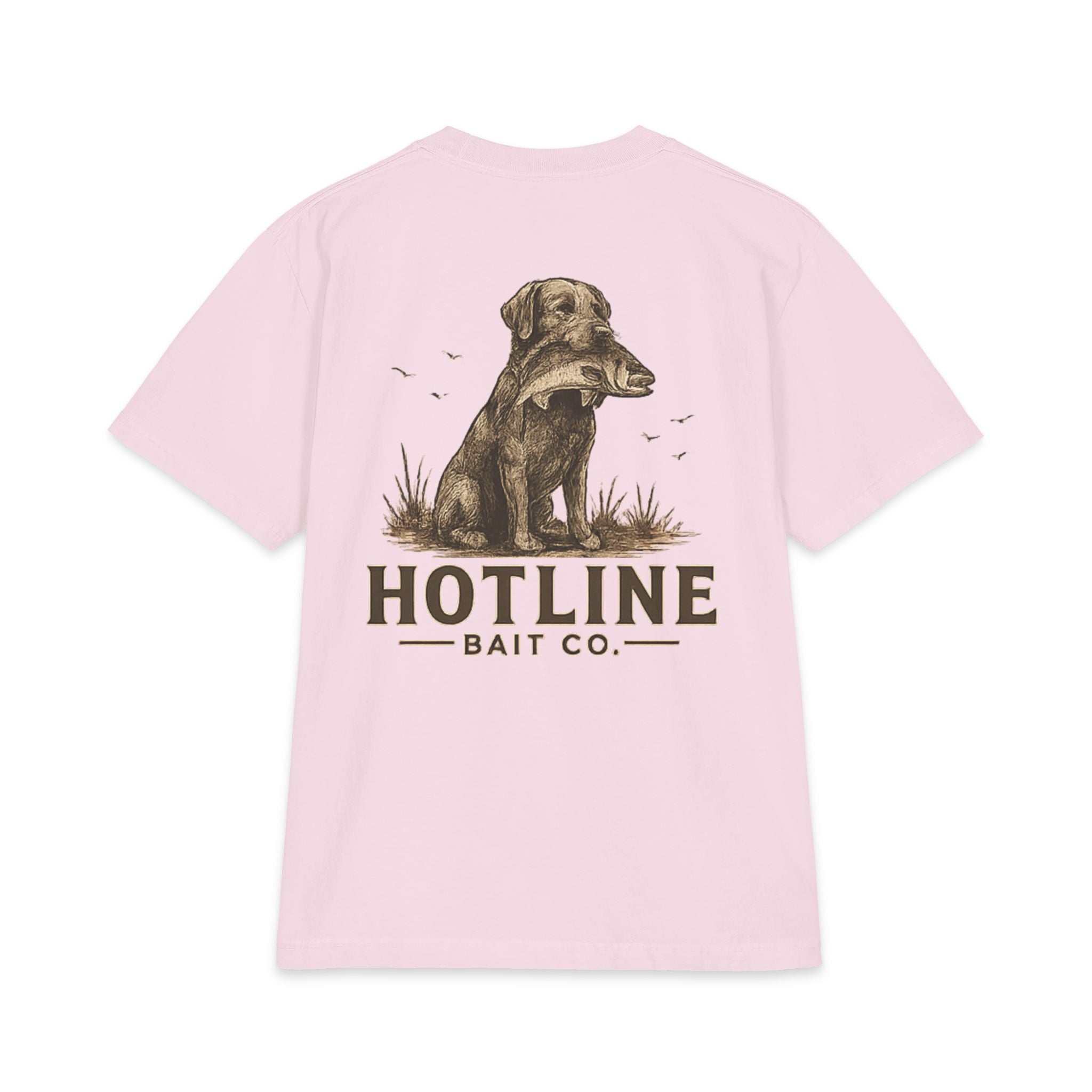 Hotline Bait Co. Labrador T-Shirt — Vintage Fishing Dog Tee