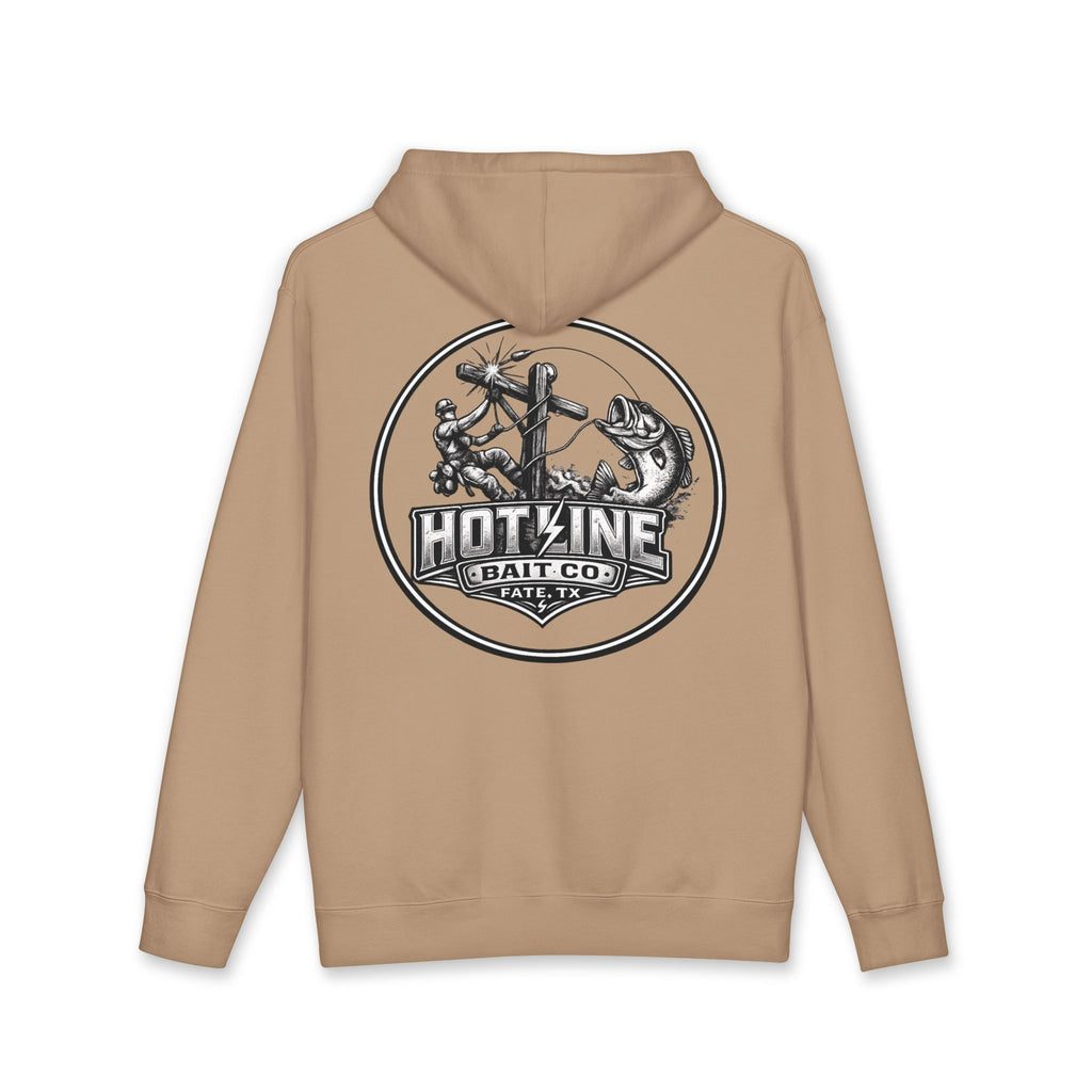 Hot Line Bait Co. Fishing Hoodie — Vintage Angler Logo Pullover