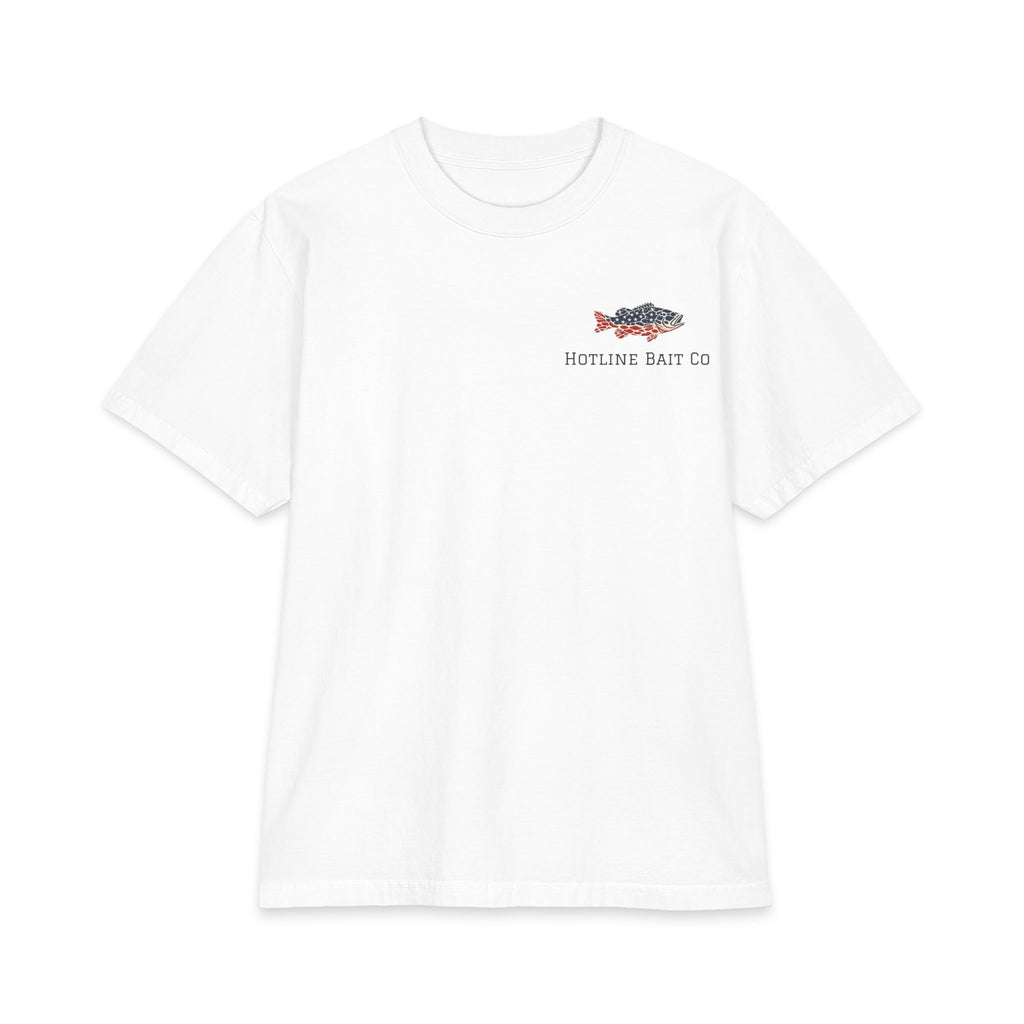 Patriotic Bass Tee — Hotline Bait Co. Fishing T-Shirt