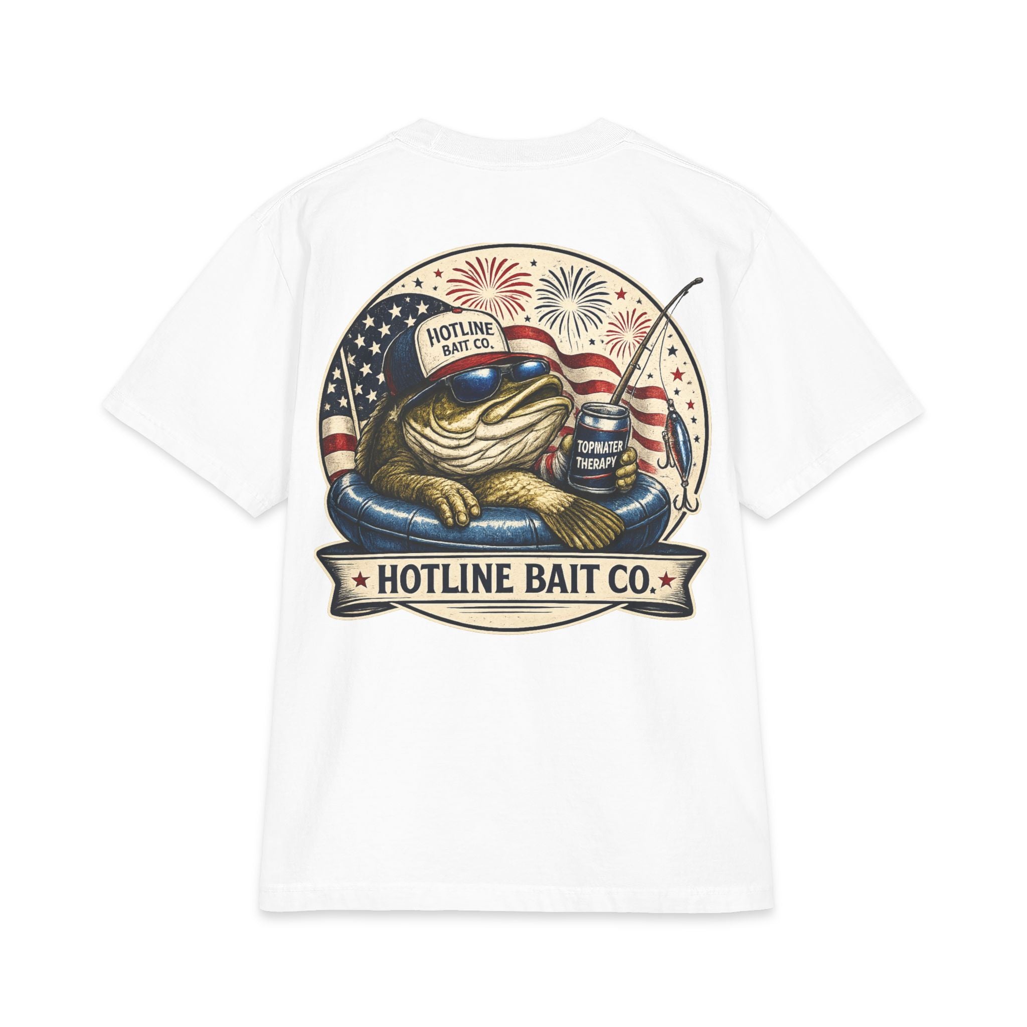 Hotline Bait Co. American Bass Tee — Fishing Graphic T‑Shirt
