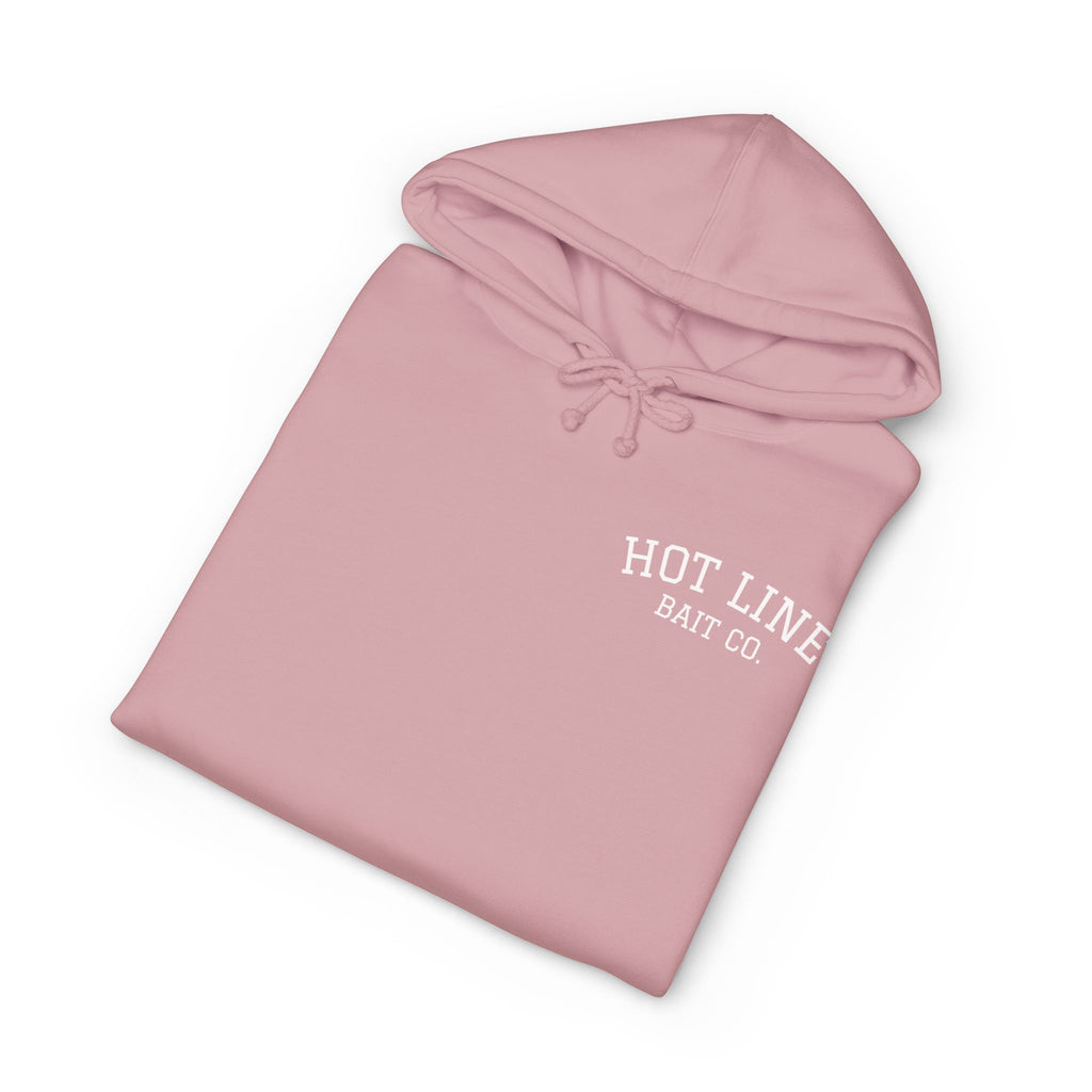 Camo 'Hot Line Bait Co.' Hoodie — Fishing Crewneck Pullover