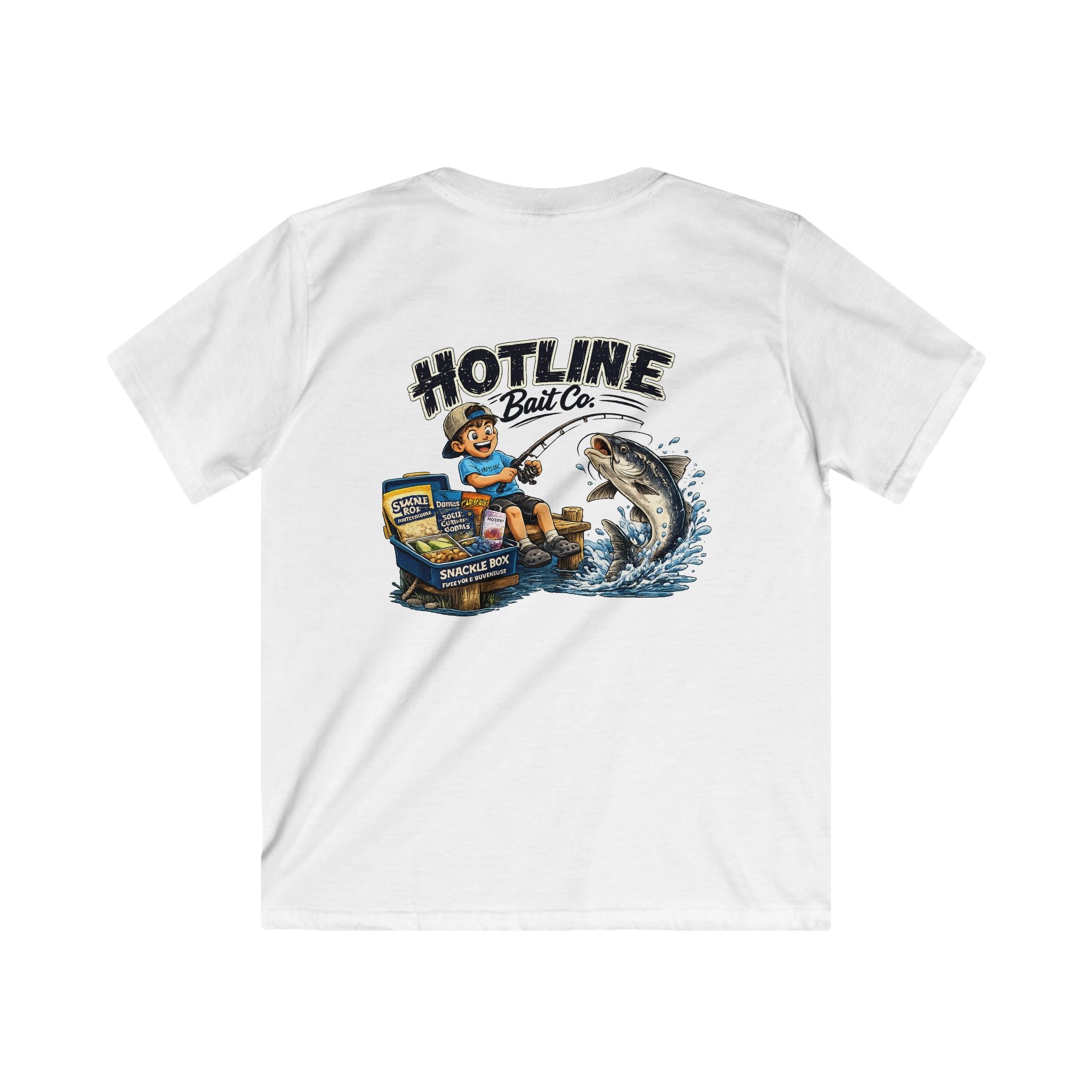 Kids Tee — 'Hotline Bait Co.' Fishing Graphic Shirt