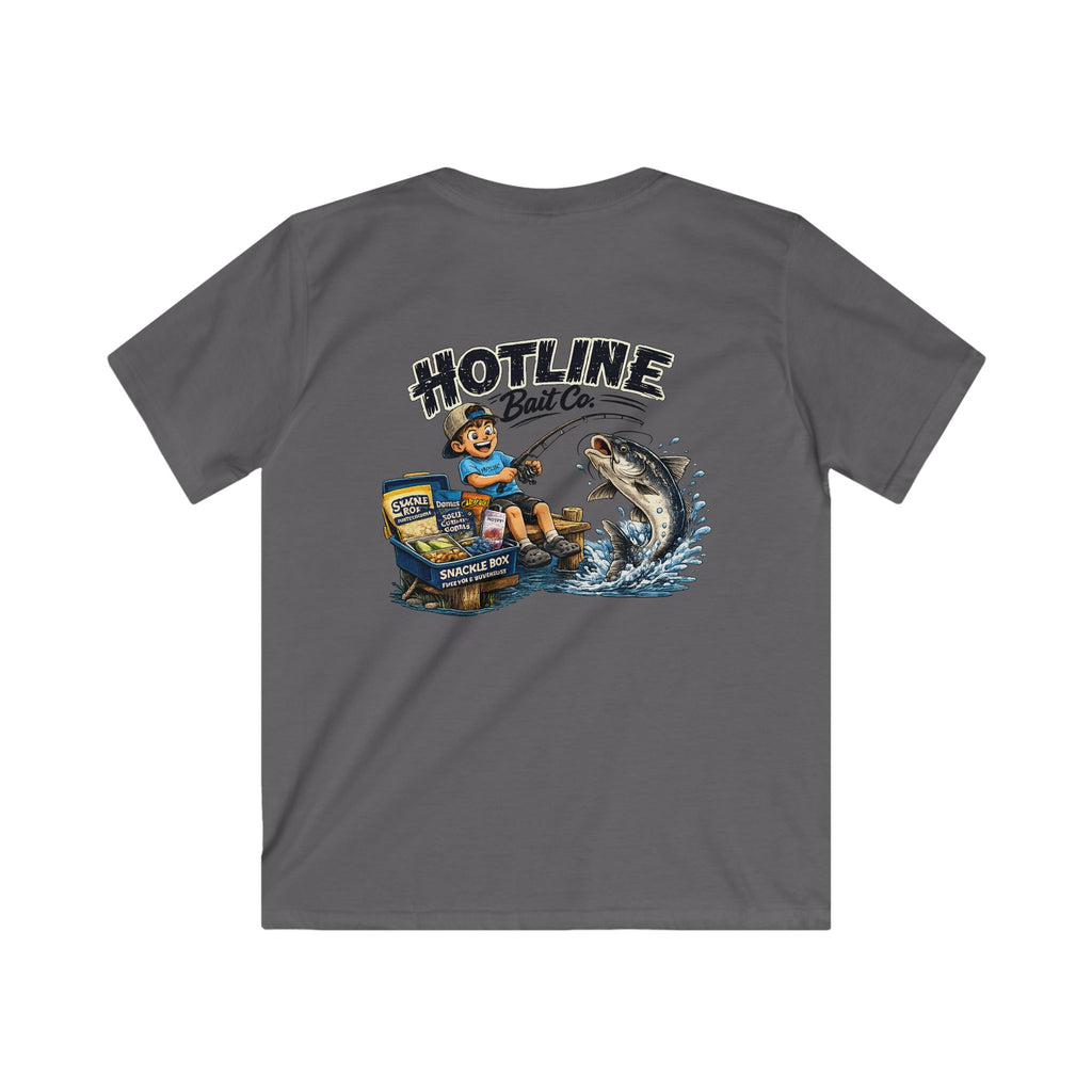 Kids Tee — 'Hotline Bait Co.' Fishing Graphic Shirt