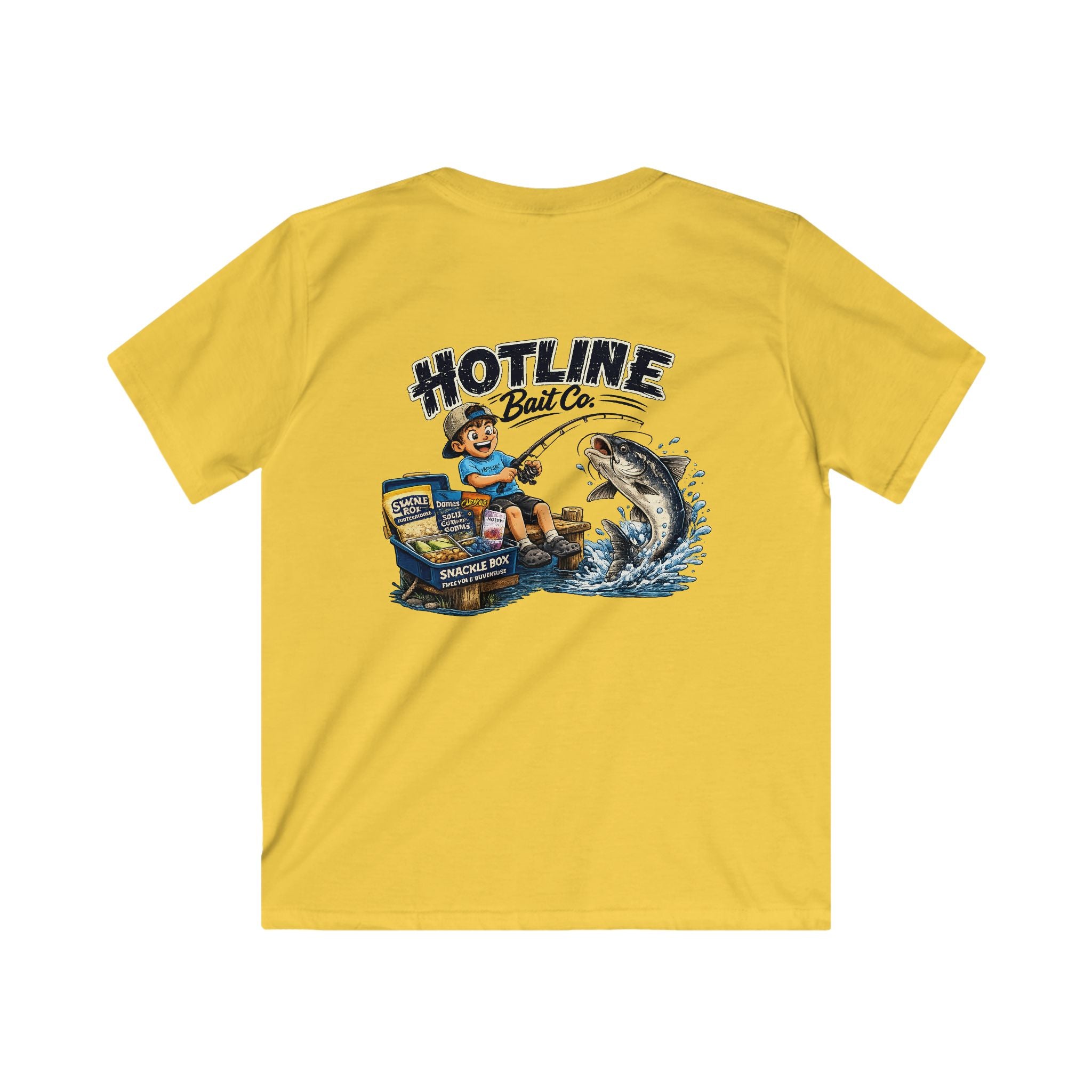 Kids Tee — 'Hotline Bait Co.' Fishing Graphic Shirt