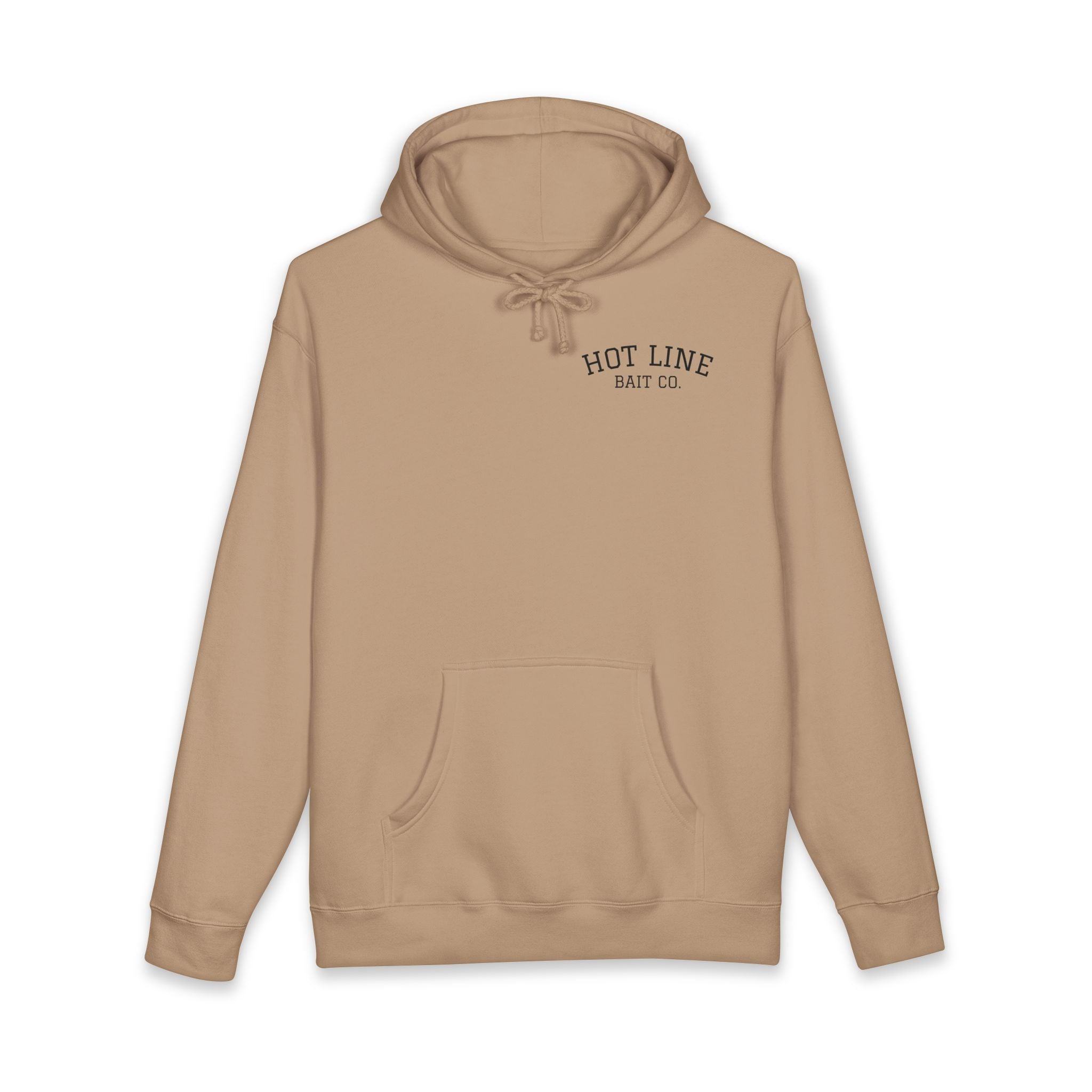Hot Line Bait Co. Fishing Hoodie — Vintage Angler Logo Pullover