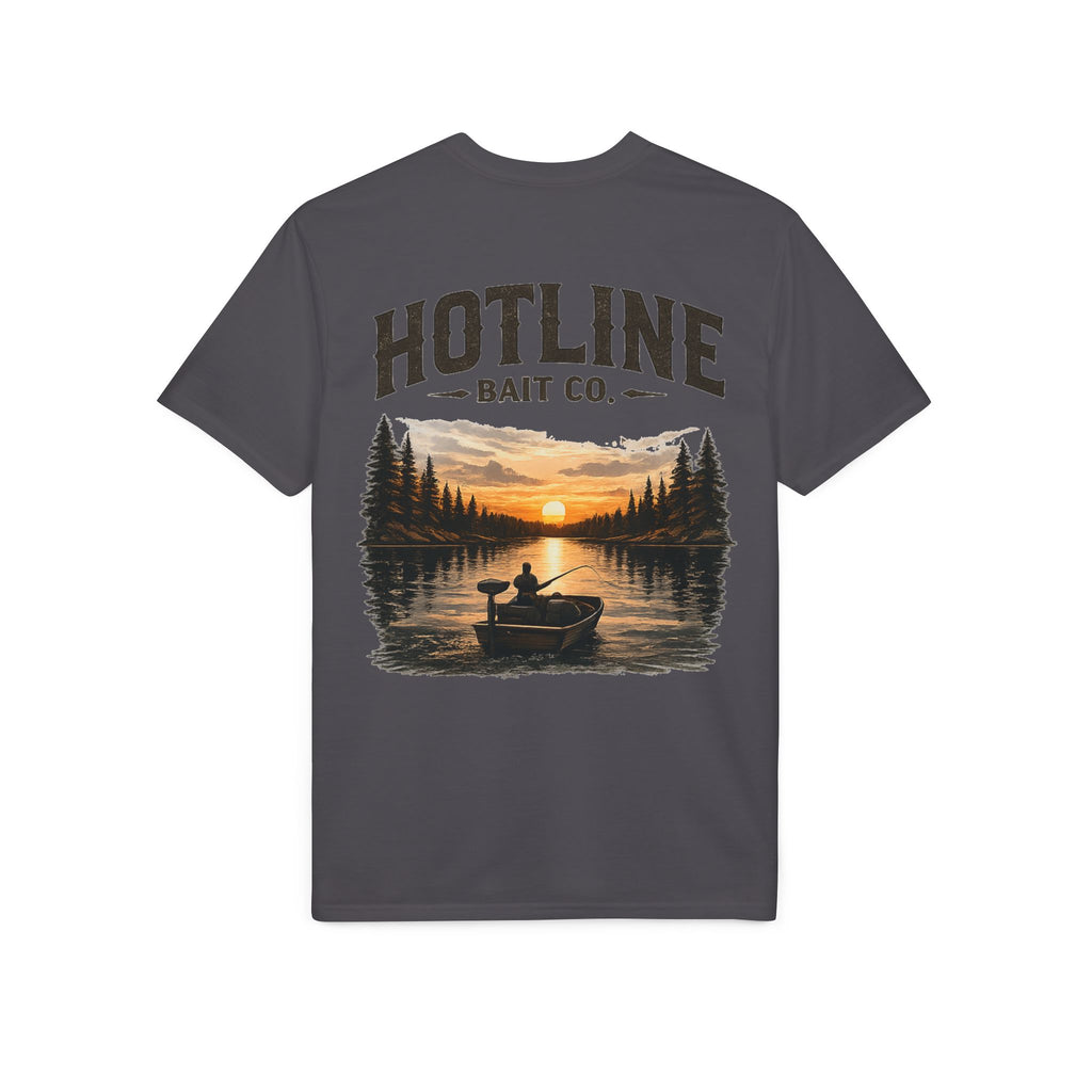 Fishing T-Shirt - Hotline Bait Co. Sunset Lake Angler Tee
