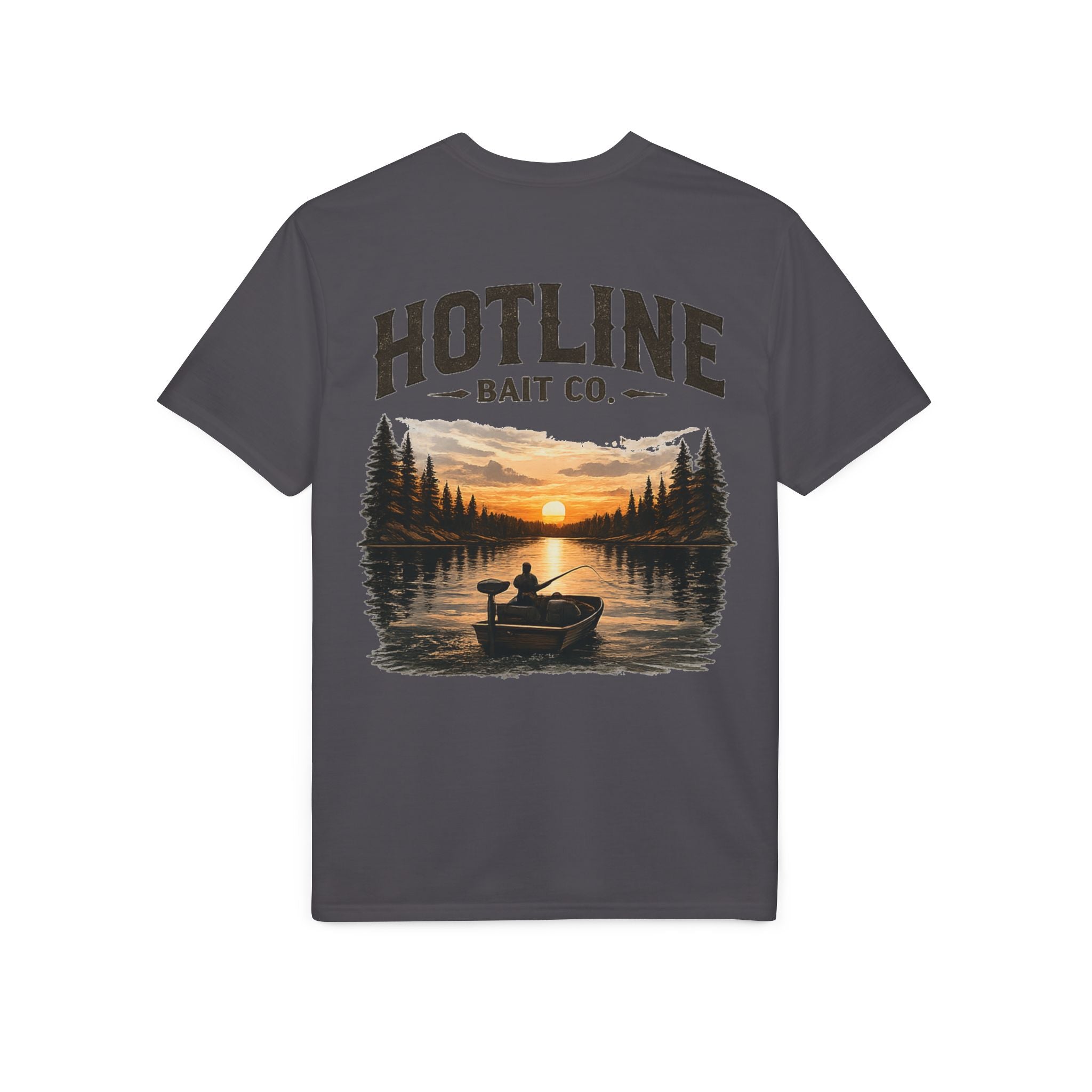 Fishing T-Shirt - Hotline Bait Co. Sunset Lake Angler Tee