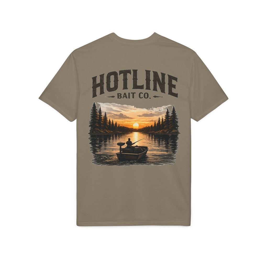 Fishing T-Shirt - Hotline Bait Co. Sunset Lake Angler Tee