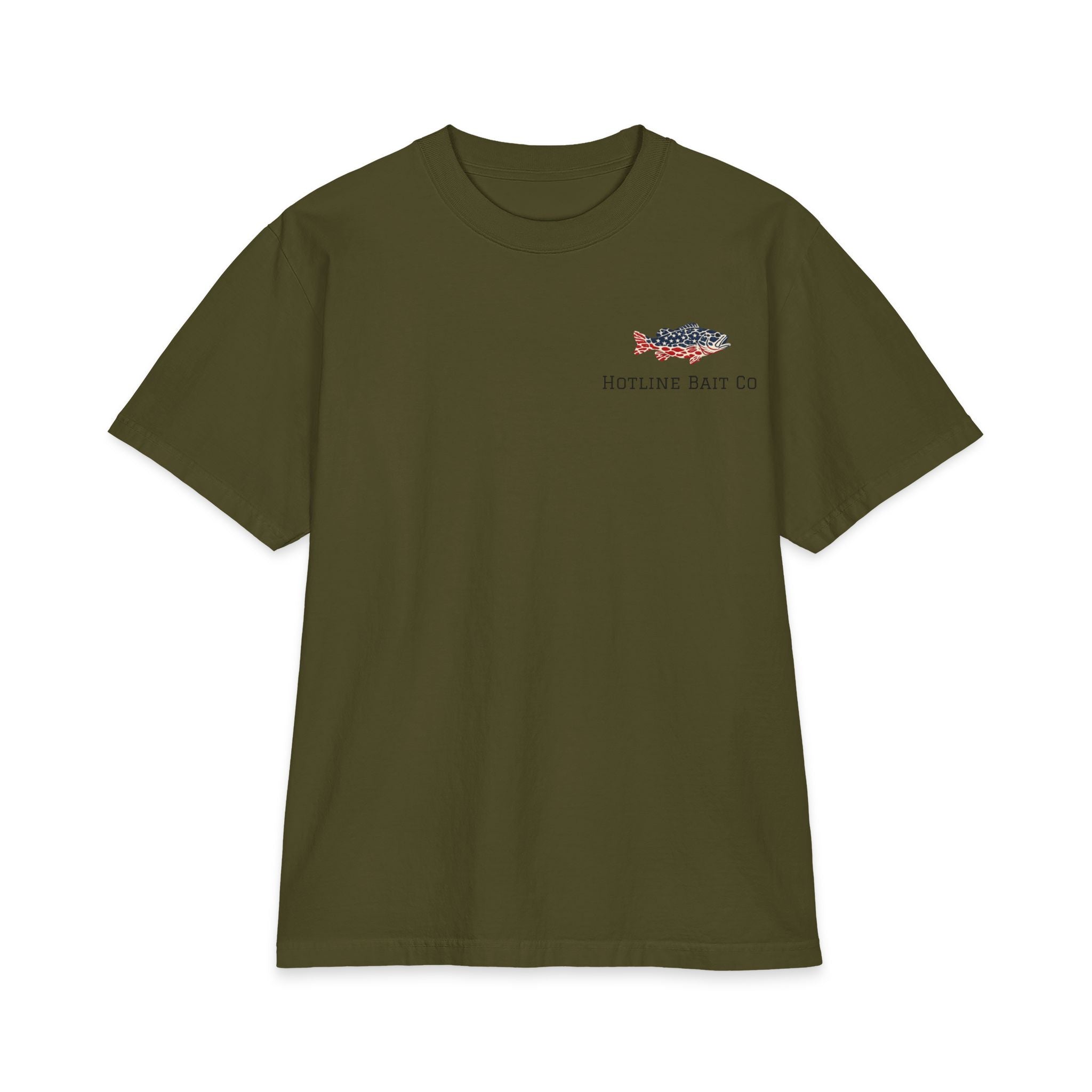 Patriotic Bass Tee — Hotline Bait Co. Fishing T-Shirt