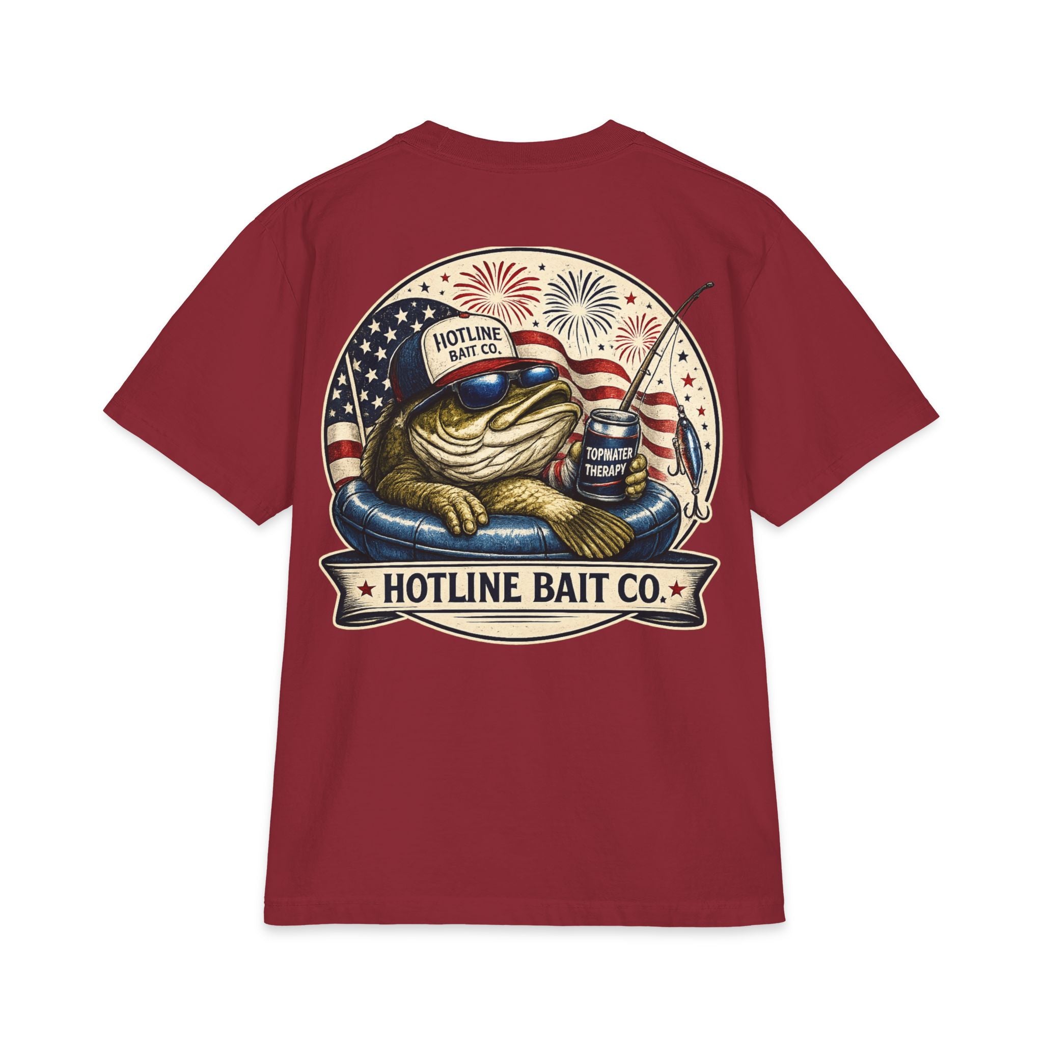 Hotline Bait Co. American Bass Tee — Fishing Graphic T‑Shirt