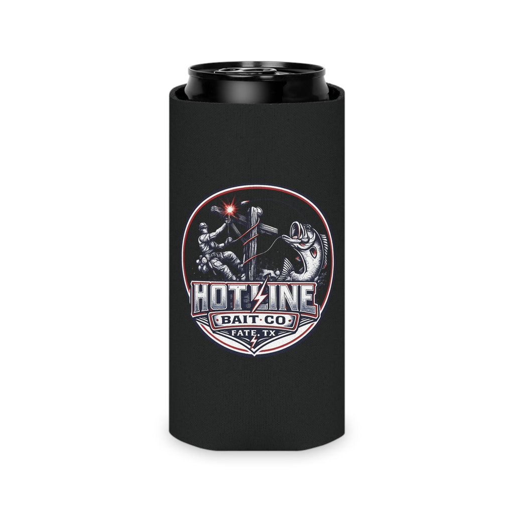 Can Cooler — "Hotline Bait Co." Fishing Logo Can Cooler