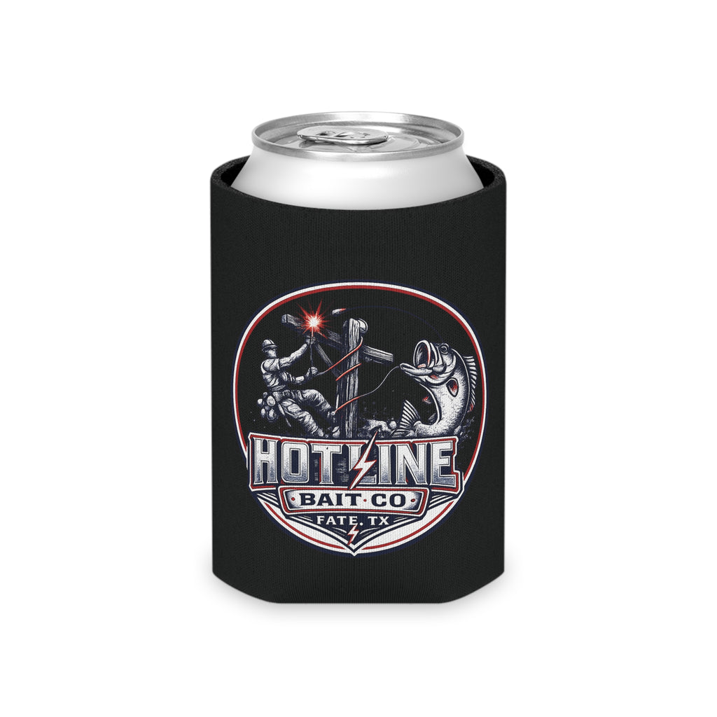 Can Cooler — "Hotline Bait Co." Fishing Logo Can Cooler