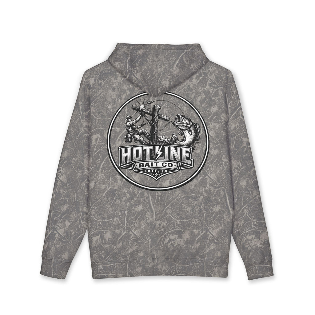 Hot Line Bait Co. Fishing Hoodie — Vintage Angler Logo Pullover