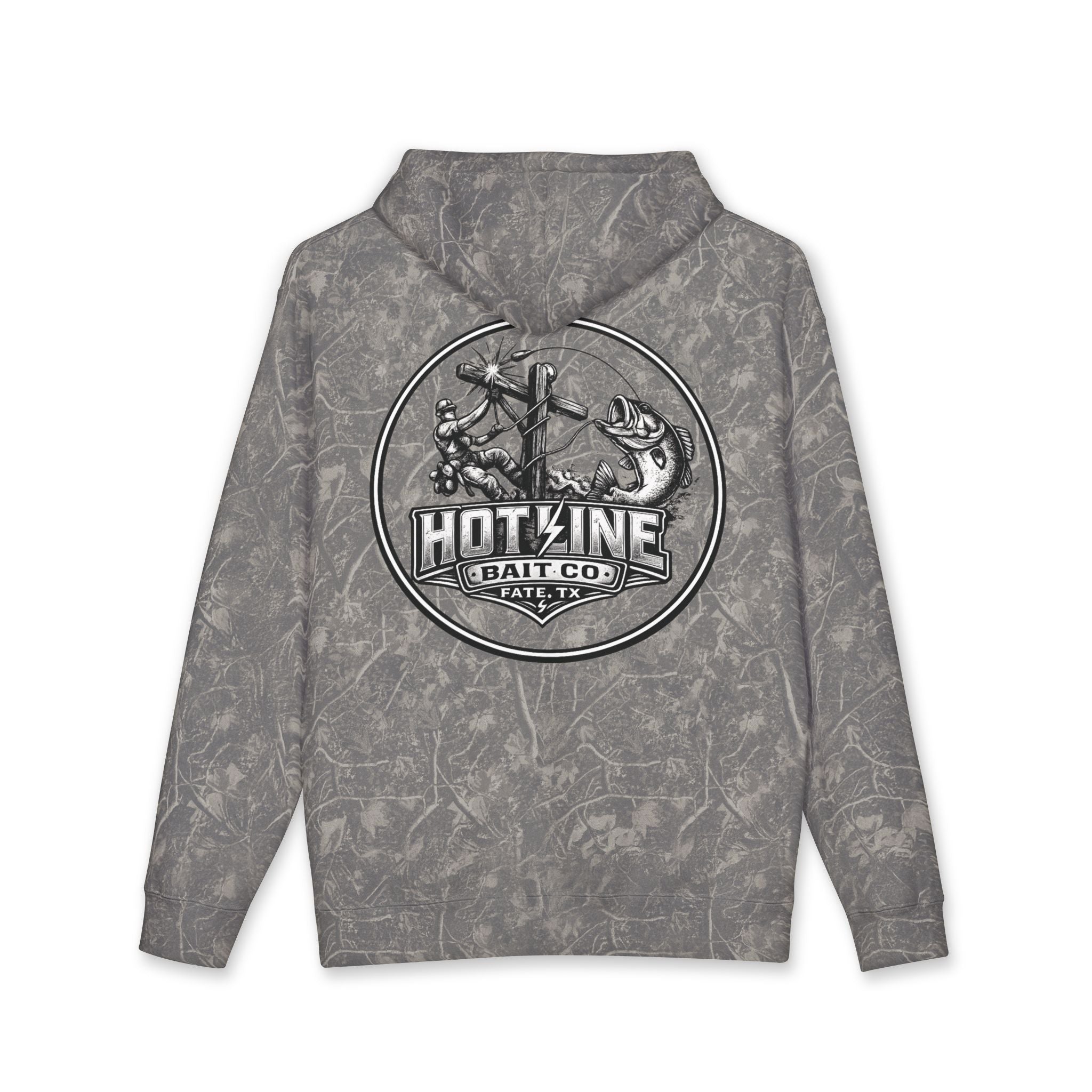 Hot Line Bait Co. Fishing Hoodie — Vintage Angler Logo Pullover