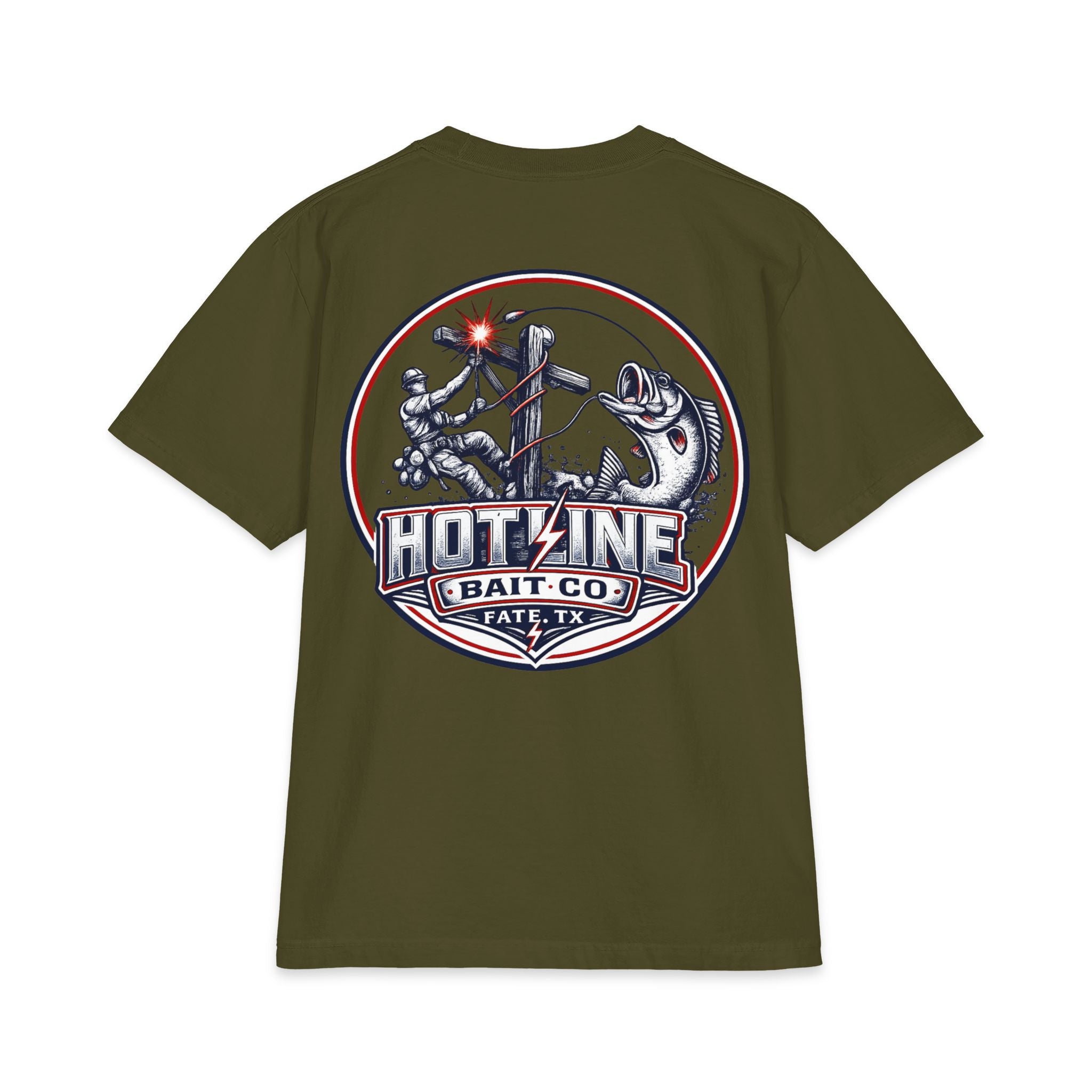 Patriotic Bass Tee — Hotline Bait Co. Fishing T-Shirt