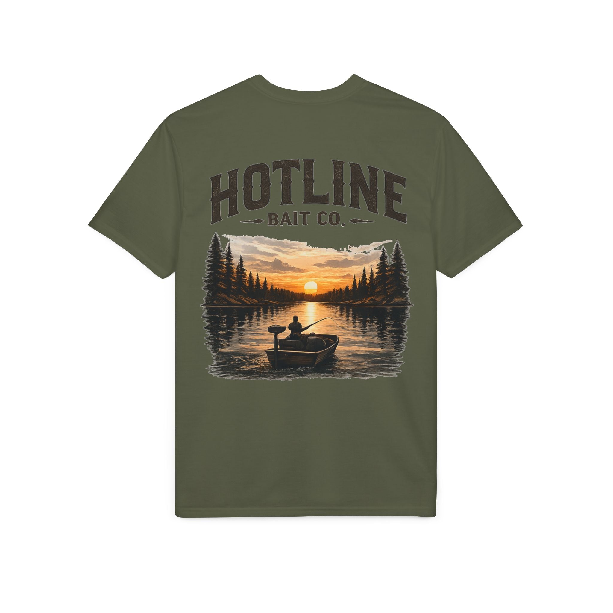Fishing T-Shirt - Hotline Bait Co. Sunset Lake Angler Tee