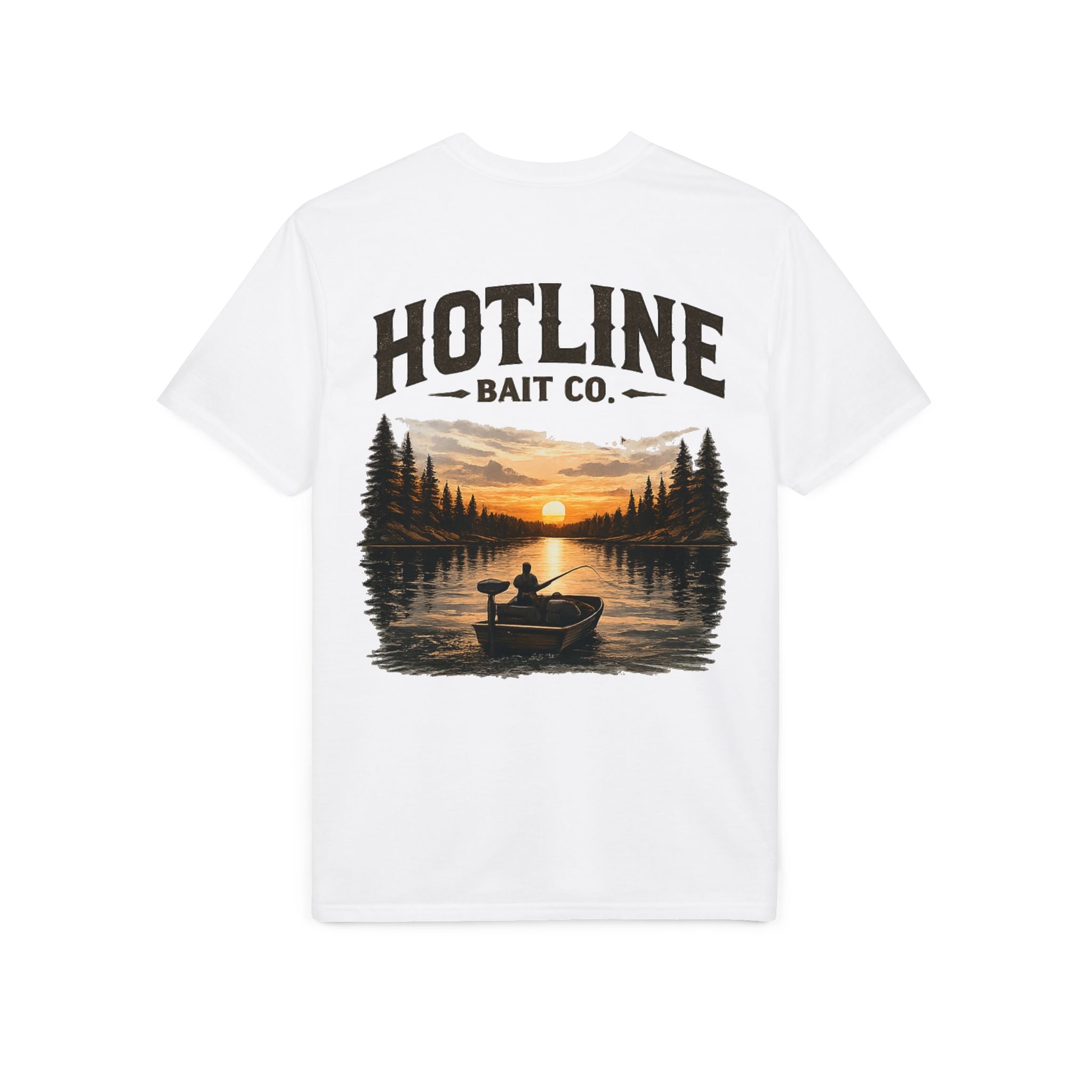 Fishing T-Shirt - Hotline Bait Co. Sunset Lake Angler Tee