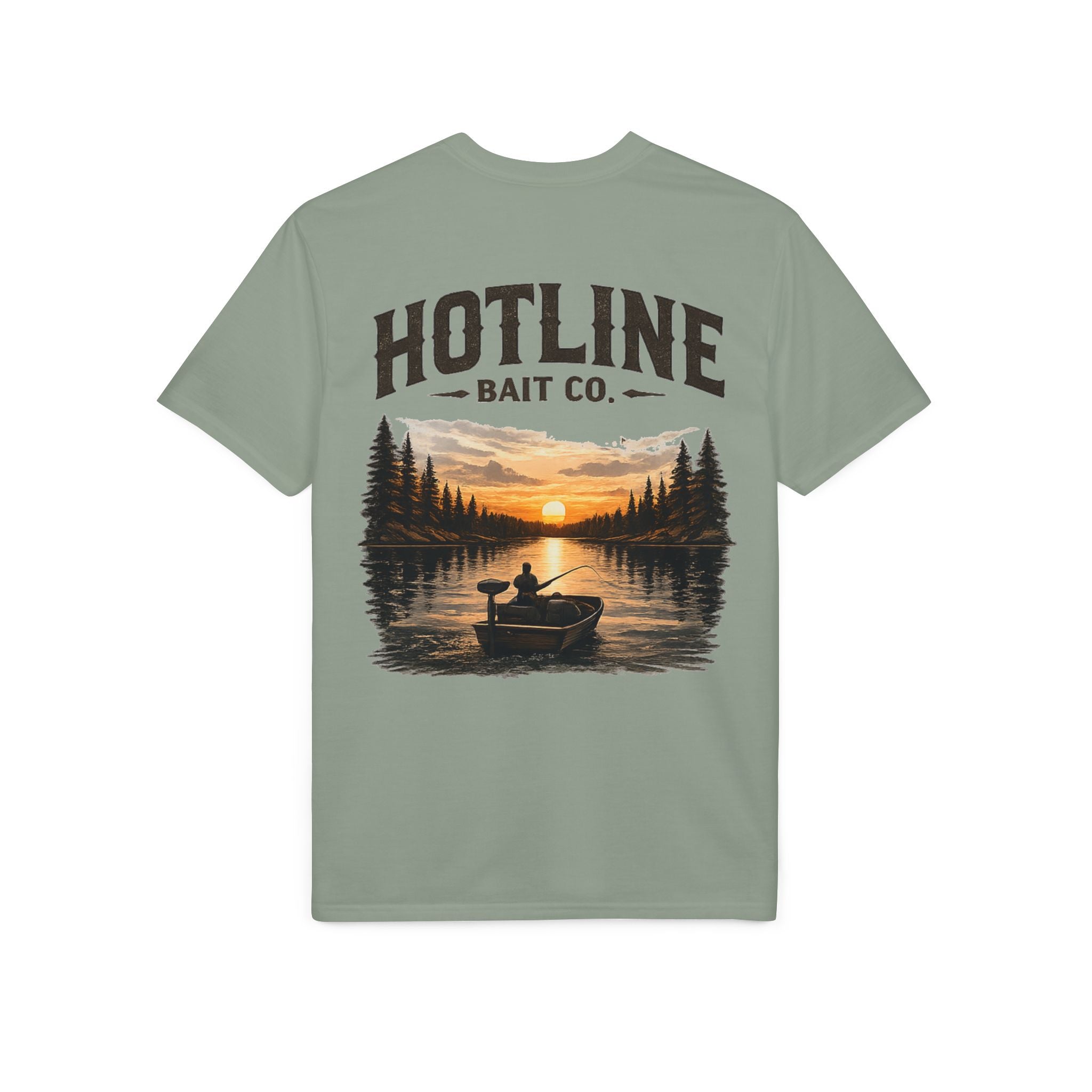 Fishing T-Shirt - Hotline Bait Co. Sunset Lake Angler Tee