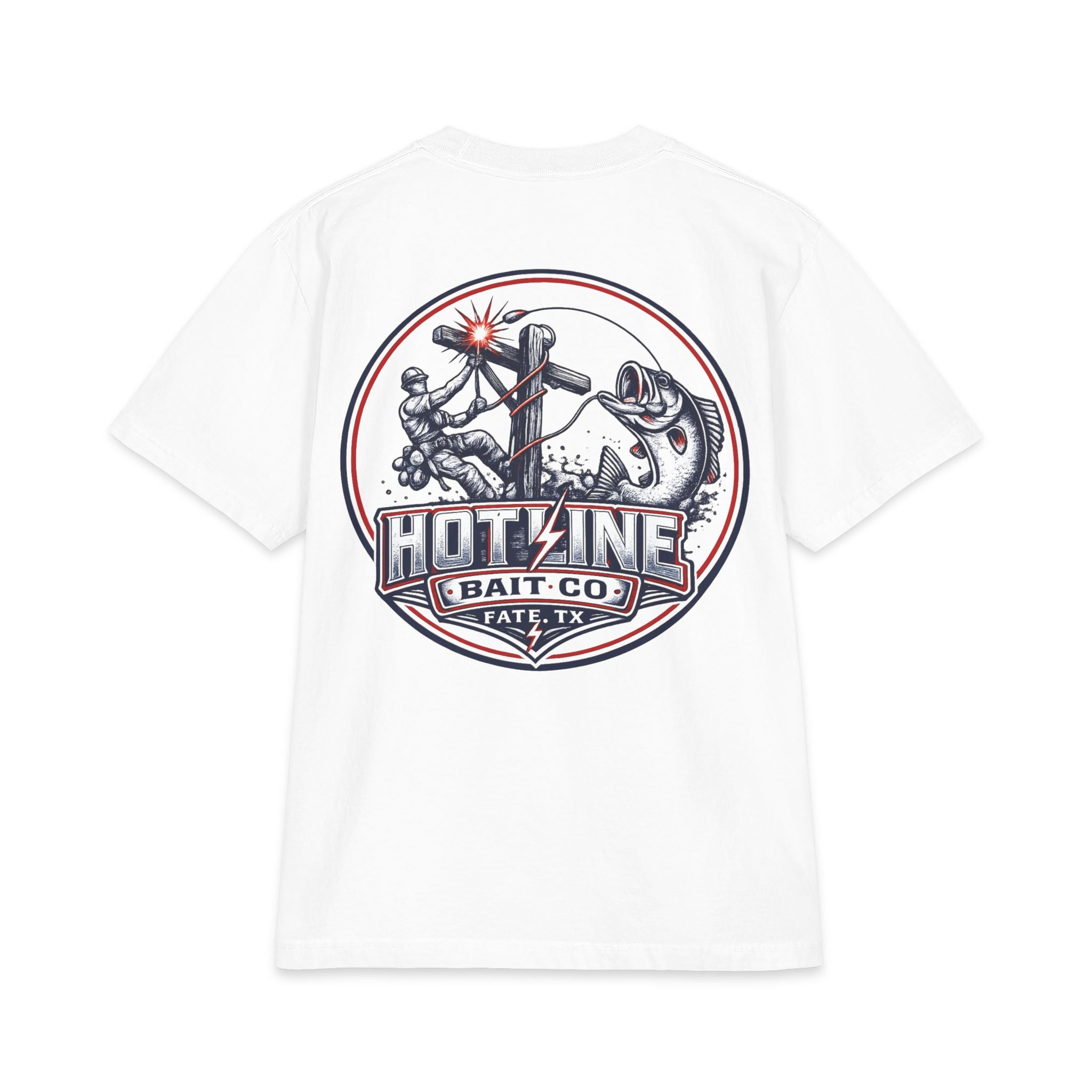 Patriotic Bass Tee — Hotline Bait Co. Fishing T-Shirt