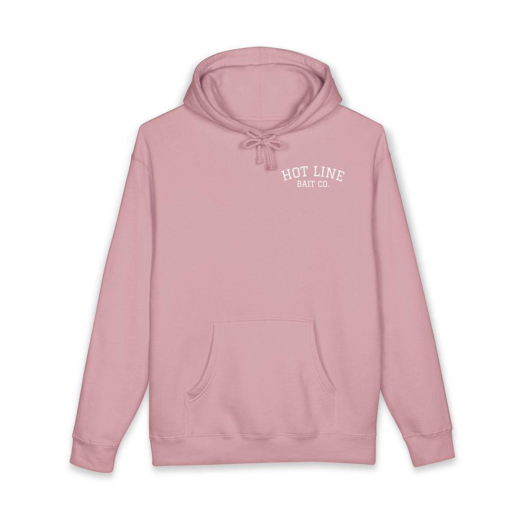 Camo 'Hot Line Bait Co.' Hoodie — Fishing Crewneck Pullover