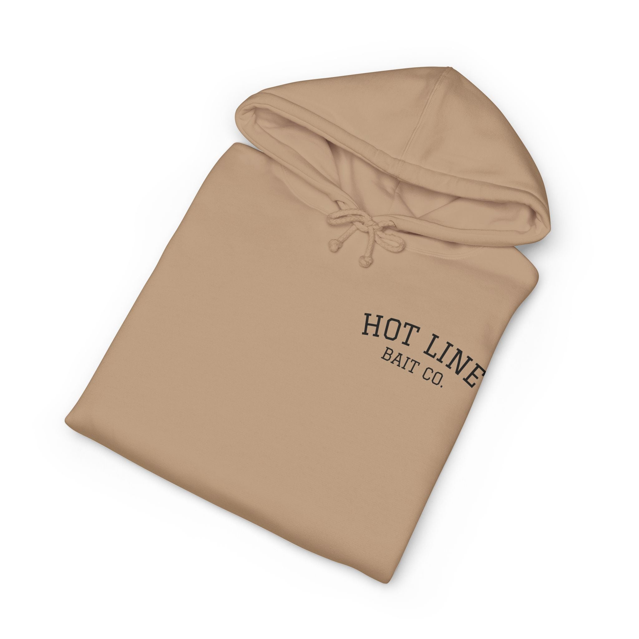Hot Line Bait Co. Fishing Hoodie — Vintage Angler Logo Pullover