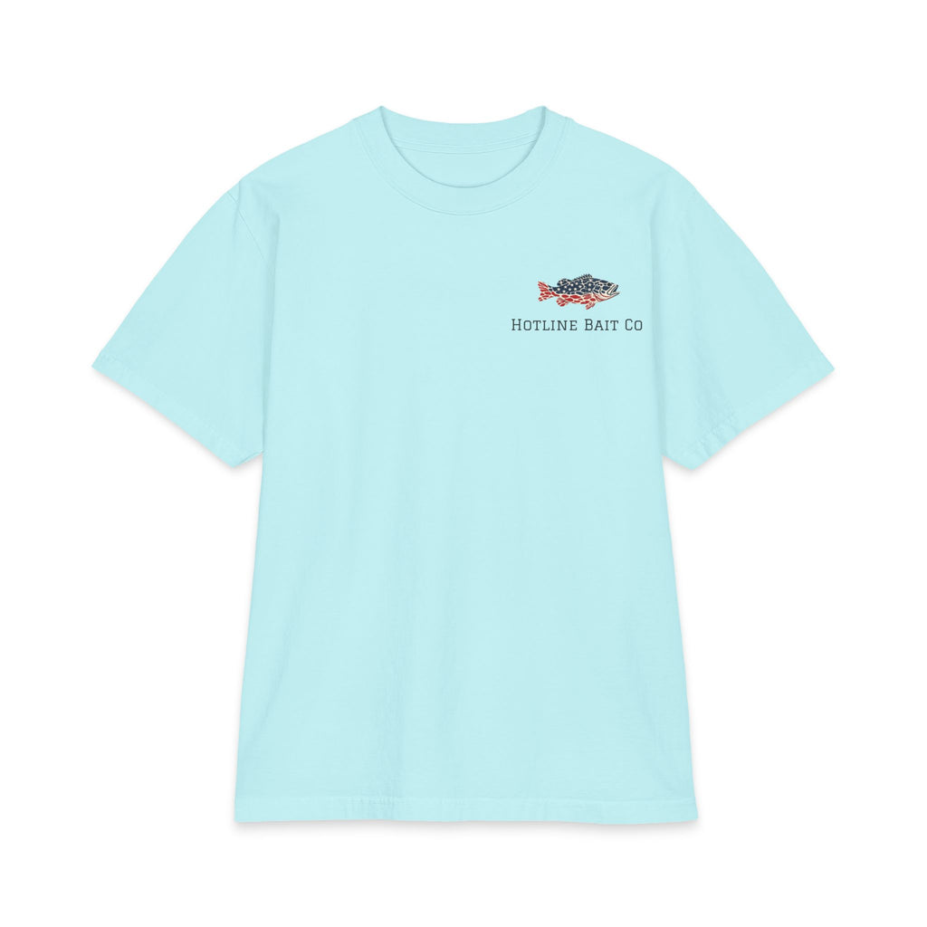 Patriotic Bass Tee — Hotline Bait Co. Fishing T-Shirt